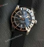 GF Breitling Superocean Heritage II 42mm 2824 Movement Black Face Rose Gold Markers Rubber Band Watch